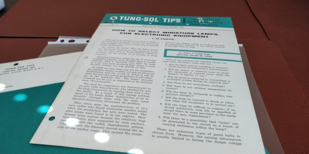 1950's TUNG SOL TIPS ~ 2 issues #18 + #19 ~ Bulletin Industrial Electronics