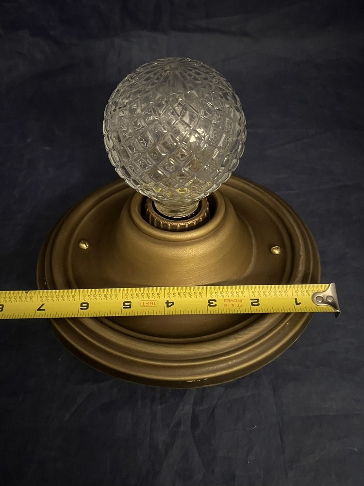 Wired Single Brass Flush Mount Fixture Rewired 86A