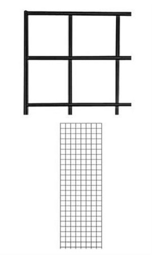 Lot of 4 Gridwall Panels 2' x 6' Grid Wall Display Black Panel Steel Powder Coat