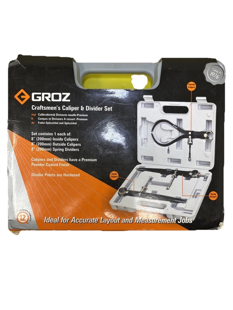 Groz Caliper and Divider Set With Case