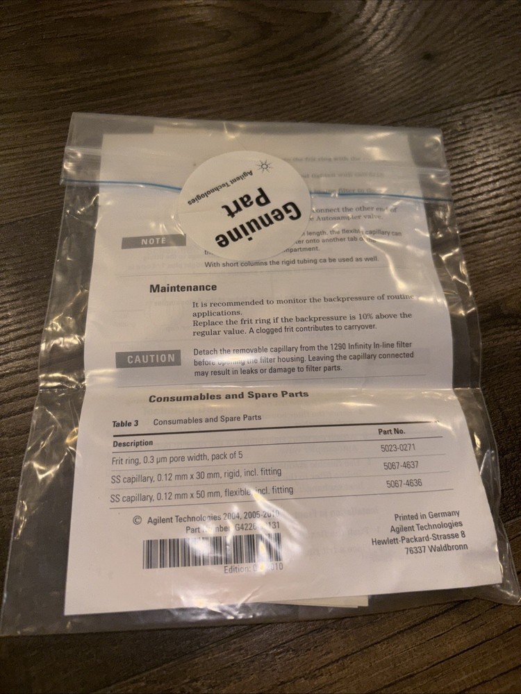 Agilent -1290 Infinity Inline Filter (0.3um)