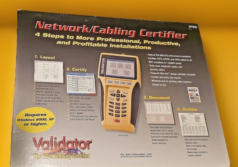 Test-Um Validator NT950 Network | LAN | Ethernet Cable Tester | Open Box New