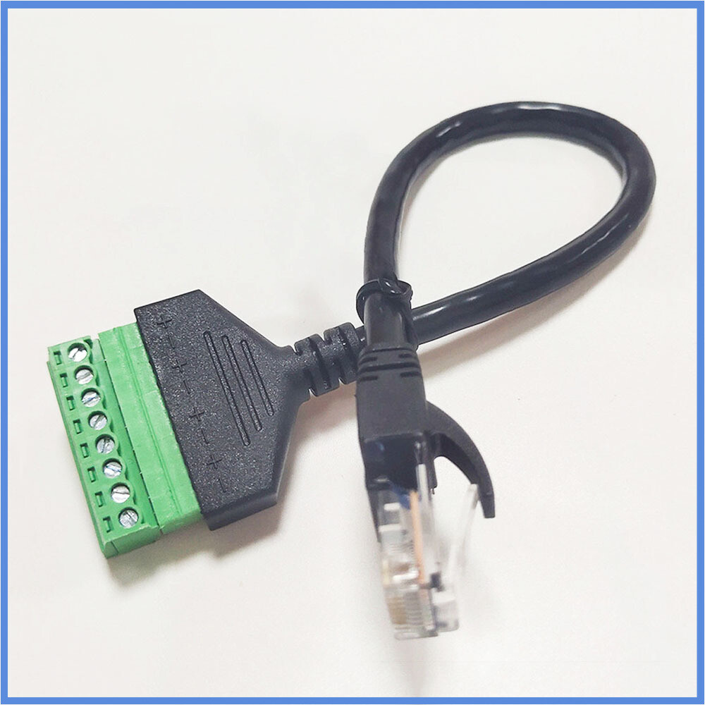 Network RJ45 revolution terminal 8-core extension cable adapter cable can fixed