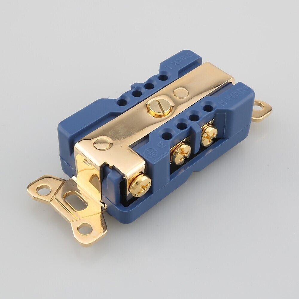 OFC Pure Copper US AC Receptacles Wall Duplex Power Distributor Outlet Socket