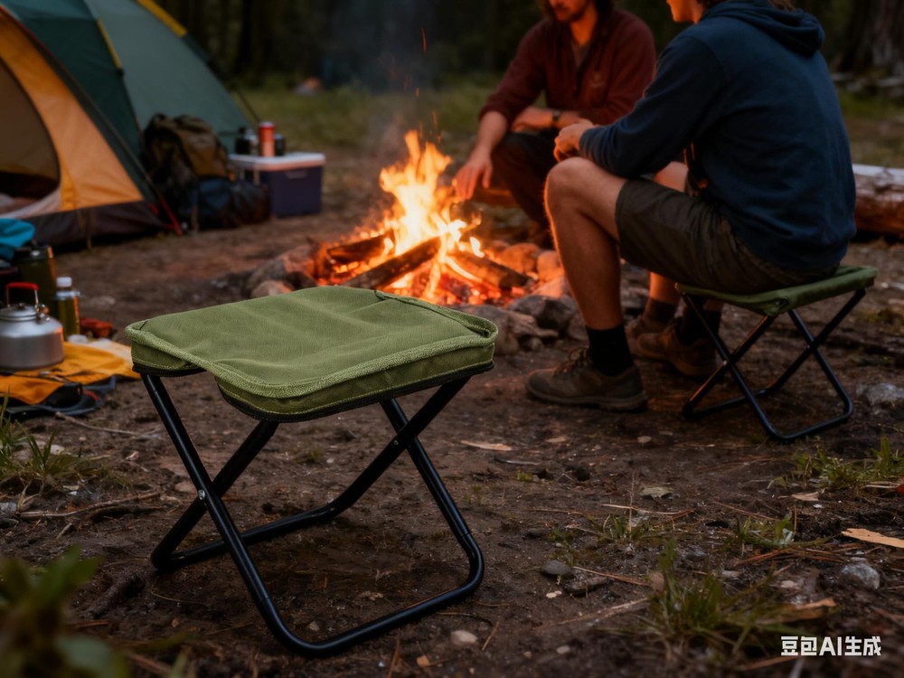 Portable Folding Camp Stool Lightweight Foldable Camping Stool Collapsible Ba...
