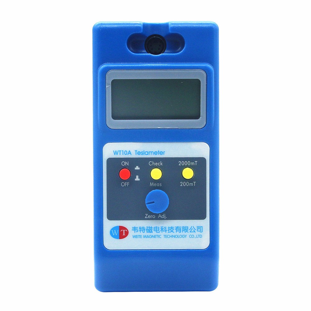 Tesla Meter LCD Gaussmeter Surface Magnetic Field Tester Ns Function WT10A