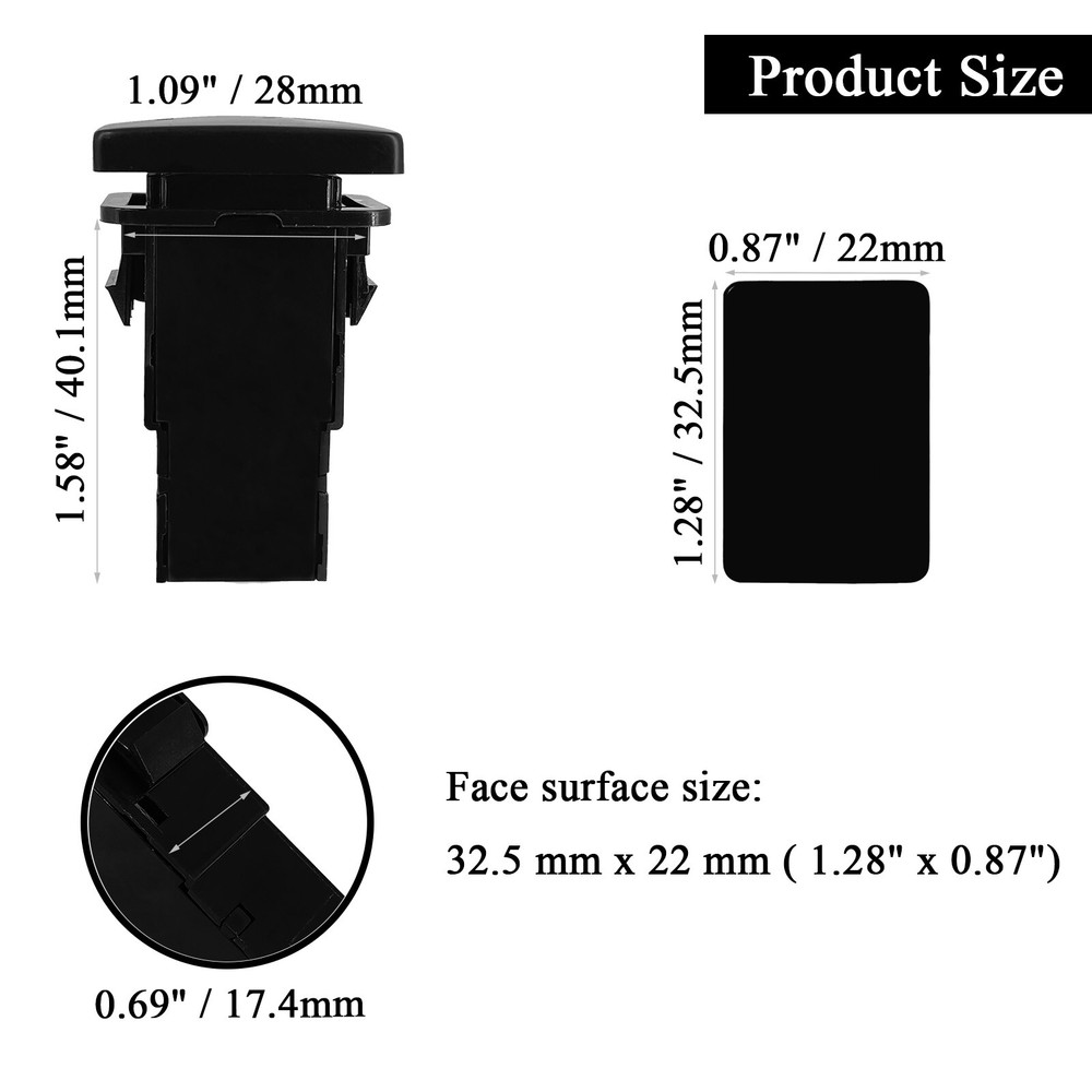 PLAIN COVER Push Button Switch Orange LED ON OFF / Momentary Switch For Toyota