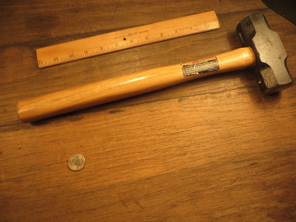 Clean 3 Pound Sledge Hammer - 15 1/2" Long - VGC