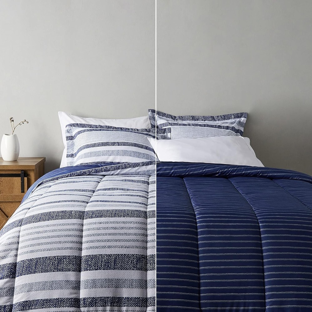 King Size Comforter Sets Ultra-Soft Lightweight Microfiber Reversible 3-Piece