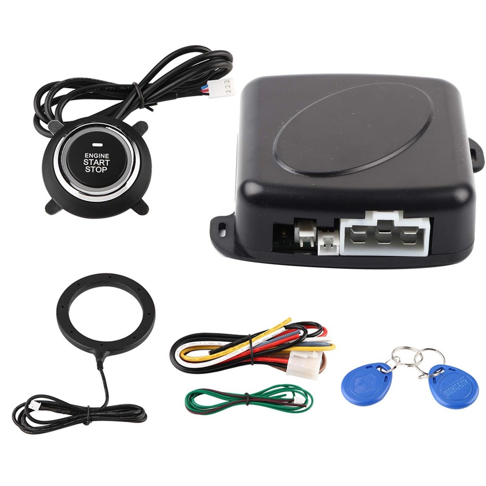 12V Car Alarm Security System, Universal System Engine Push Button...