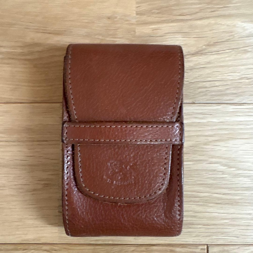 Il Bisonte Cigarette Case Unisex Used Durable Leather