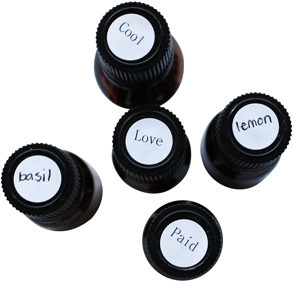 White Coding Dot Stickers Half Inch 1/2'' Semi Gloss Finish Round Circle Labels