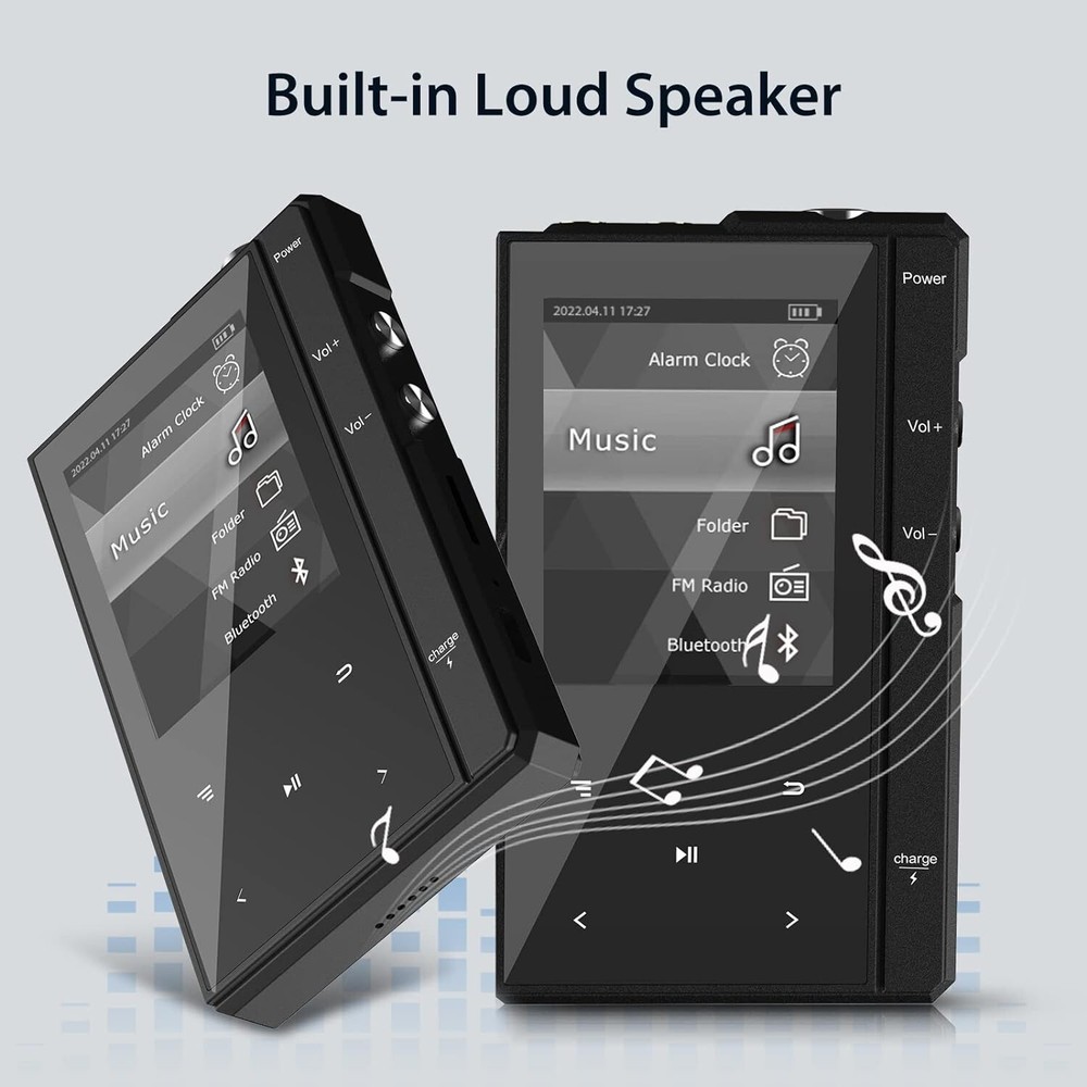 Stylish 32GB MP3 Player with Bluetooth & Touchscreen - Music & E-Book Reader