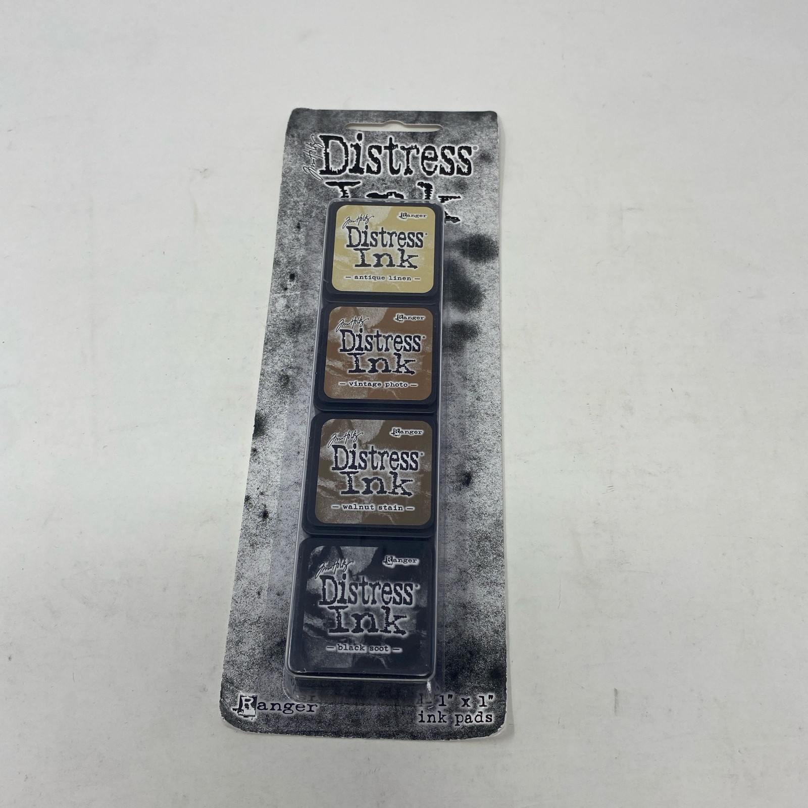 Ranger Tim Holtz Distress Ink Minis Kit 3 - Antique Linen, Vintage Photo, Walnut