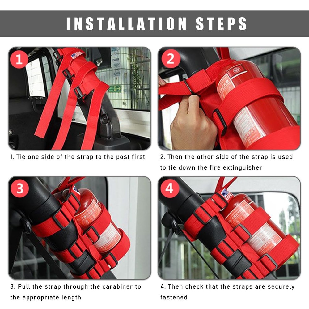 Roll Bar Fire Extinguisher Holder, Adjustable Extinguisher Fixed Belt Holder ...