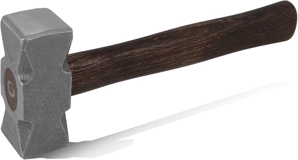 2.2LB Forging Square Hammer w/Double Faces for Farrier Bladesmithing Blacksmith