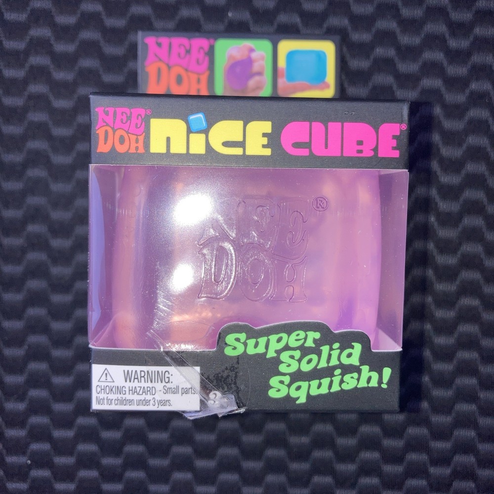 Nee Doh Nice Cube - Super Solid Squish! (Purple)