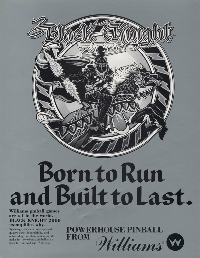 Black Knight 2000 Pinball Machine Williams Flyer