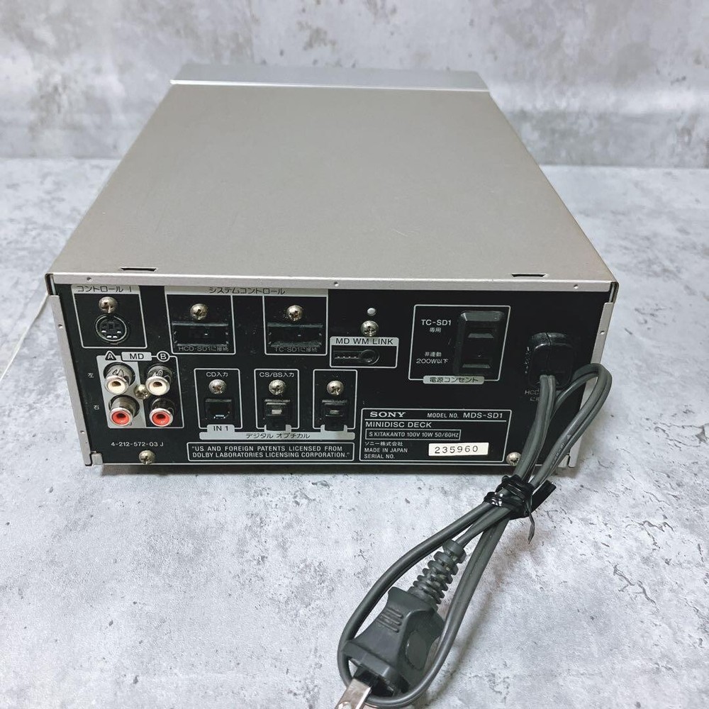 SONY MDS-SD1 Minidisc MD Deck Player Recorder Audio Japan