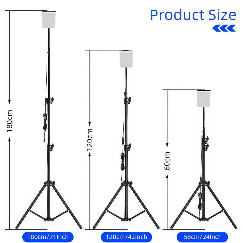 Portable Camping Light LED Work Lamp & Stand 360° Rotating Waterproof USB Light