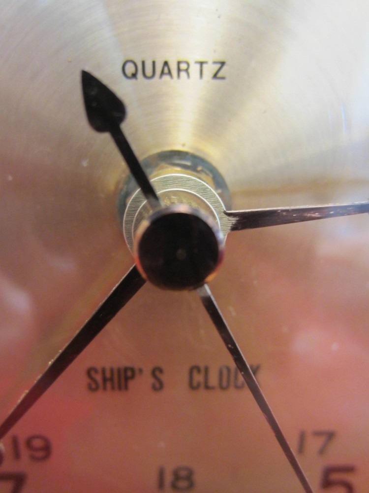 MARITIME," QUARTZ", BRASS SHIP'S MANTLE CLOCK
