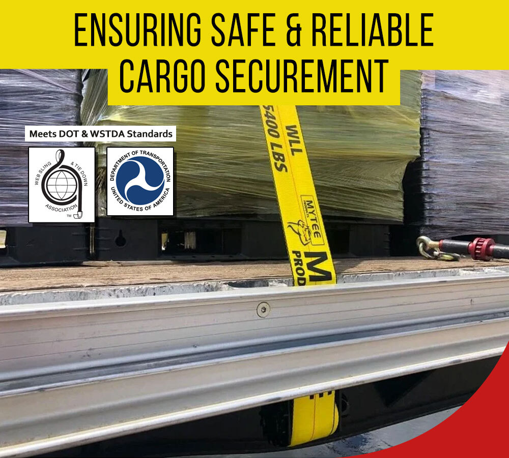 (10 Pack) 4"x30' Winch Straps w/flat hook, WLL 5400 Flatbed Tie Down Strap