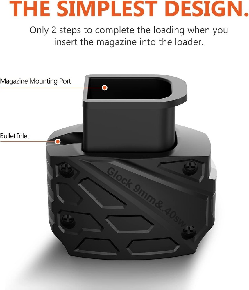 Universal Speed Loader for Glock 9mm/.40 - Easy & Durable Mag Loader Fits 17-47