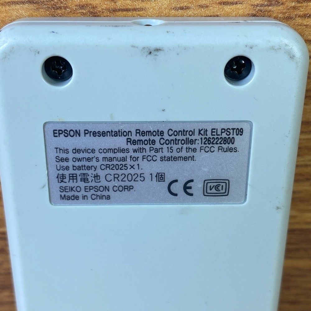 Epson ELPST09 White Wireless Portable Presentation Projector Remote Control