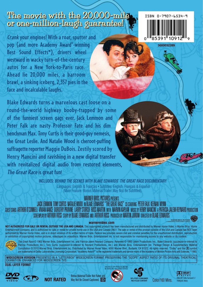The Great Race DVD Jack Lemmon NEW