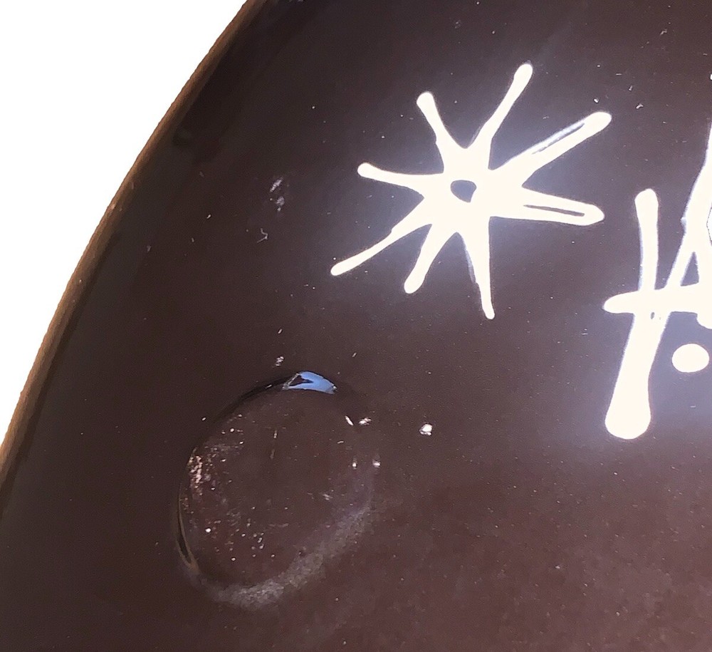 Original Modern Pottery Signed Triangular Tray Platter 10 5/8”T 1.5”T