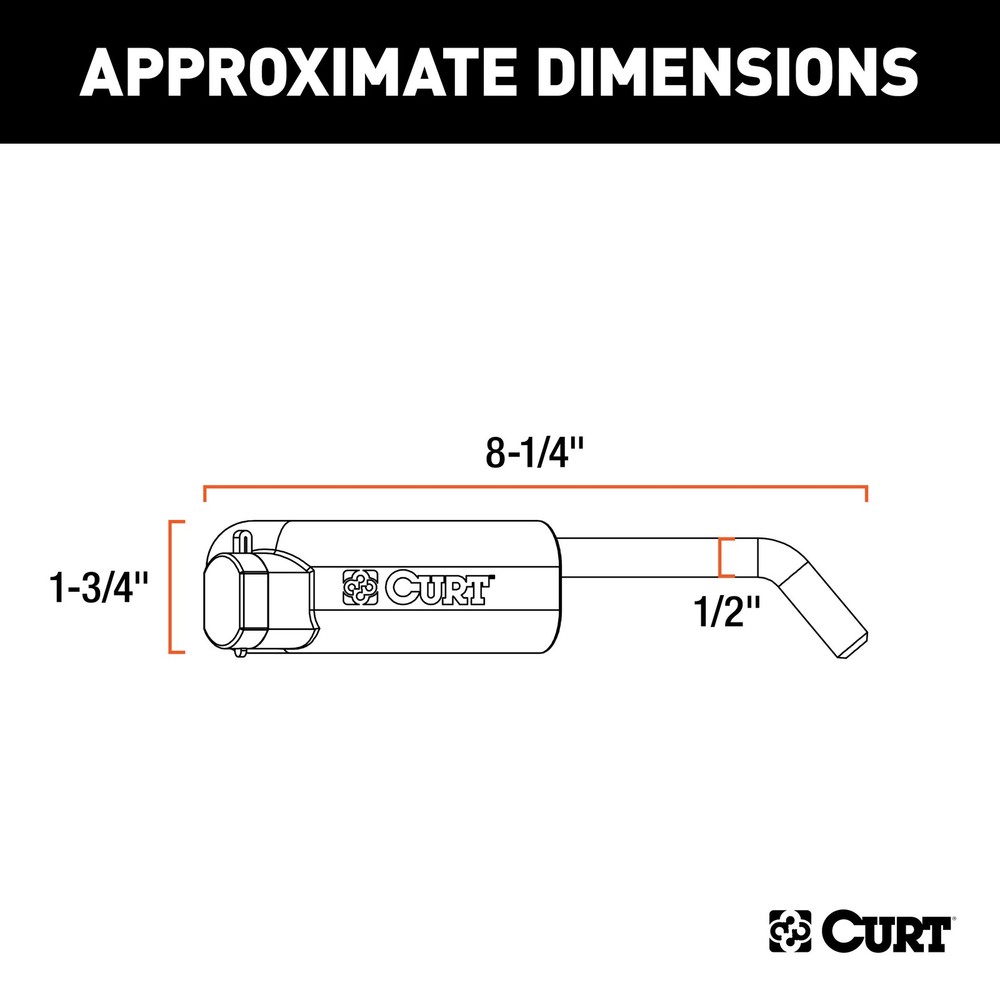 CURT 23256 5th Wheel Hitch Lock (1/2" Diameter Pin)