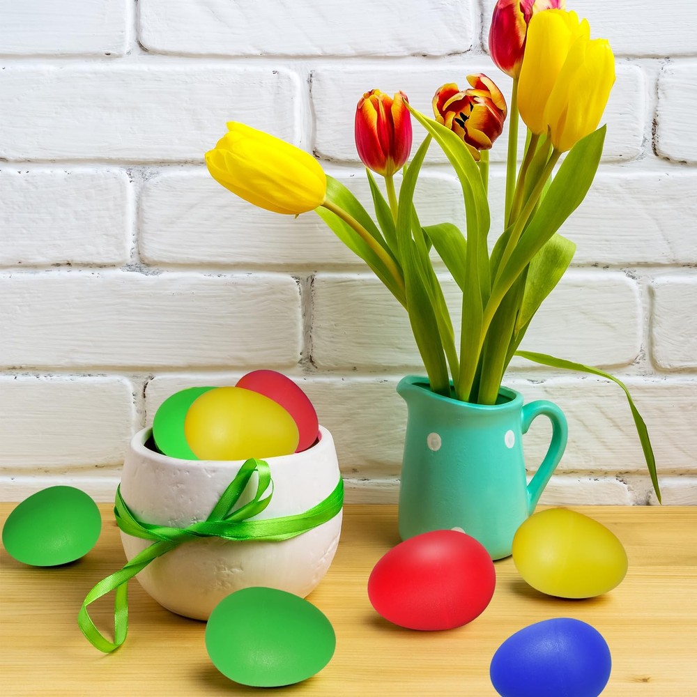 66 Pcs Plastic Egg Shakers Easter Egg Shaker Percussion Musical Maracas Eggs ...