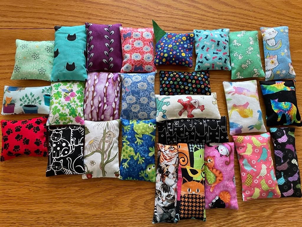 New Easter and Spring colors!  Handmade Catnip toy pillows Limited