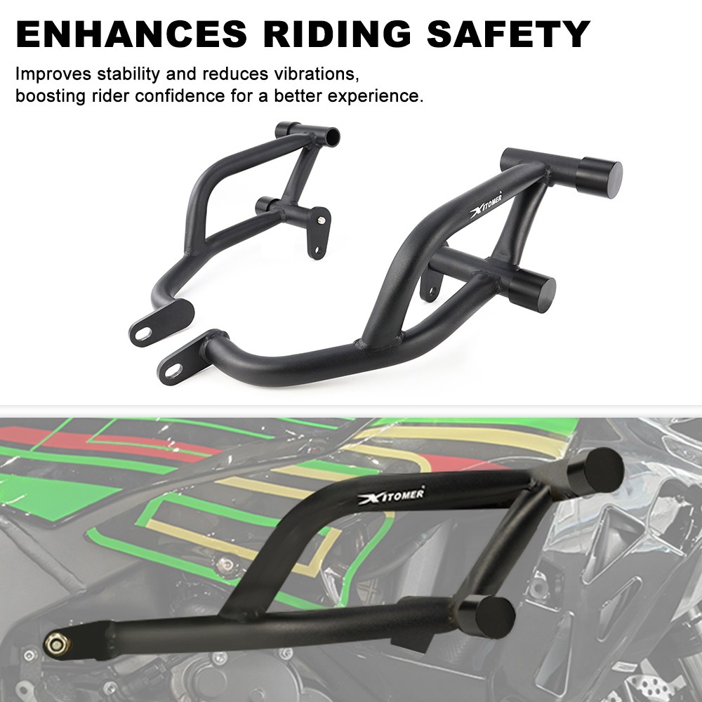 Front Crash Cage Peg Support Stunt Fit For Kawasaki NINJA ZX-6R ZX636 2009-2025