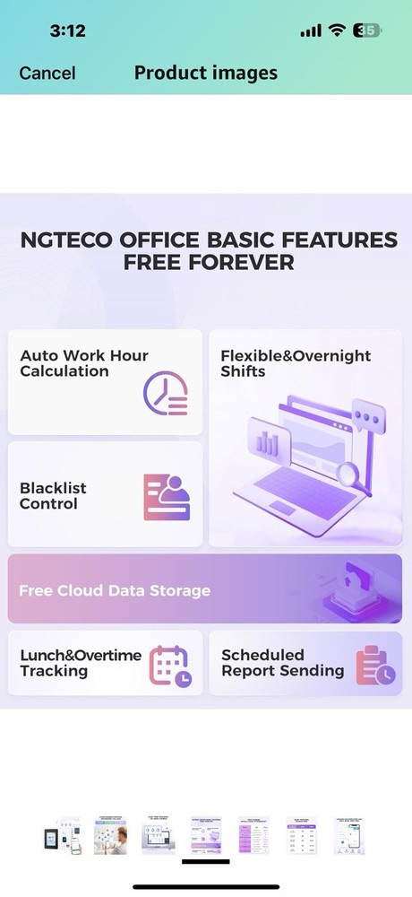 NGTeco Cloud-Based Time Clock, Fingerprint+RFID Time Clocks for Employees