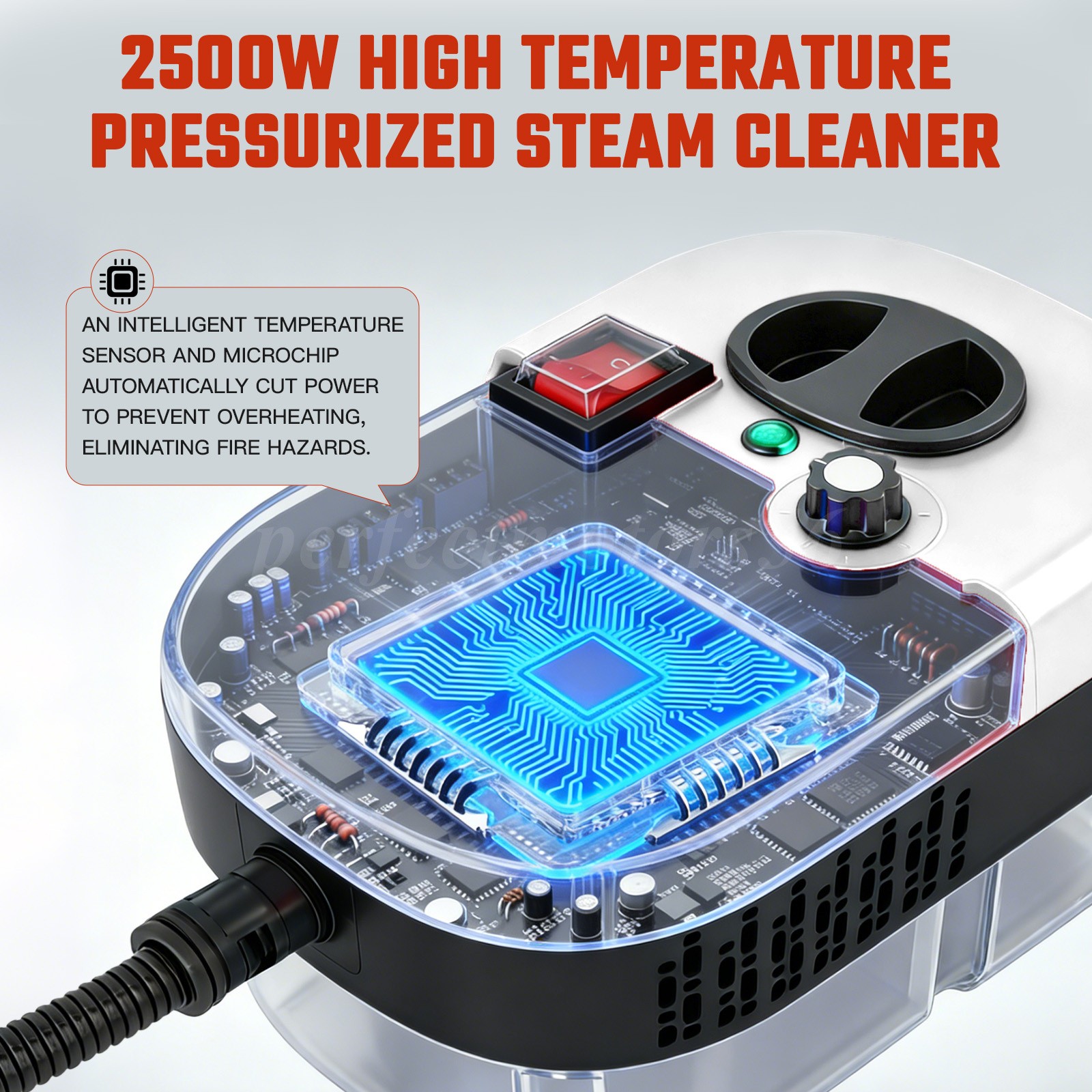 2500W Handheld High Temp Steam Cleaner High Pressure Household Cleaning Machine