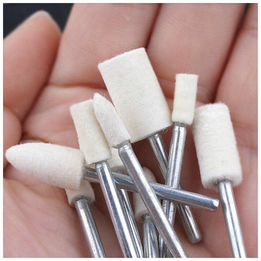 20pcs Wool Felt Polishing Bits Buffing Pads Tips Rotary Tool for Grinder Bit Kit