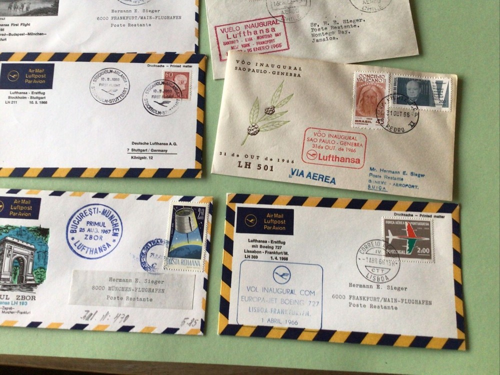 Airmail stamps covers 12 Mixed World Covers Ref A1331