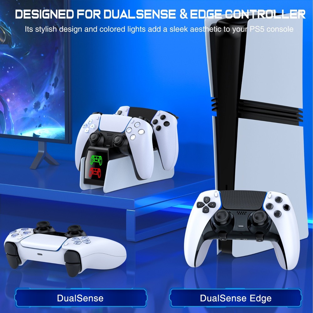 PS5 Controller Charger Station for PlayStation 5 Faceplates Edge&Dual Controller