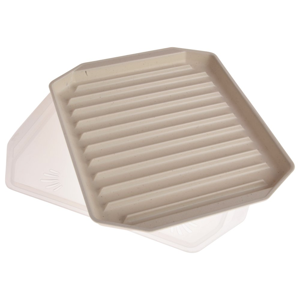 Microwave Safe Bacon Rack with Lid, White, 60117W