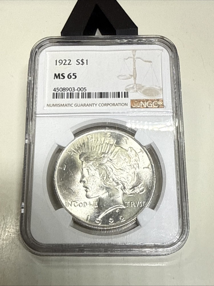 1922 Silver Peace Dollar NGC MS 65