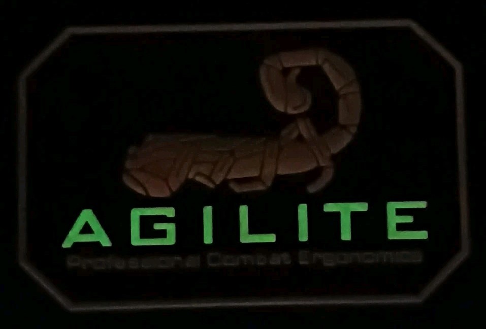 AGILITE Scorpion Logo Patch PVC Hook Back GLOW IN DARK Tactical Gear