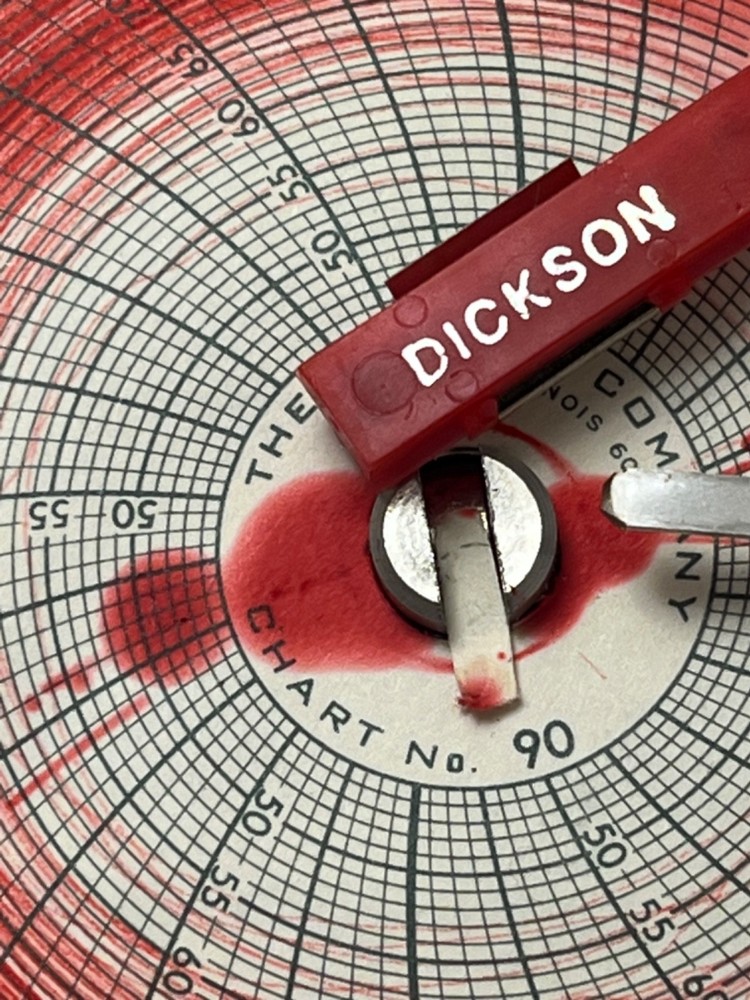 Dickson Temperature Circular Chart Recorder Model SC4-350C-B-7