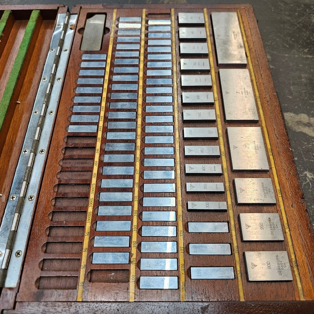 Dearborn Ellstrom .100-4" Steel Rectangular Gage Blocks Missing A Few Blocks
