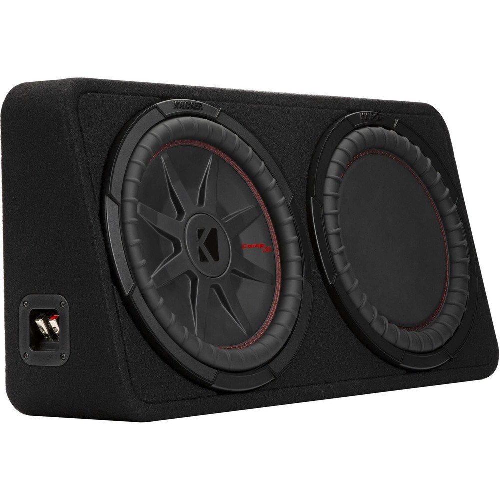 Kicker 48TCWRT122 CompRT 12" subwoofer in thin profile enclosure, 2ohm