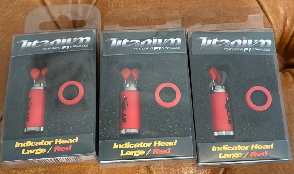 3 x Solar Tackle  Bobbins Large (Red)