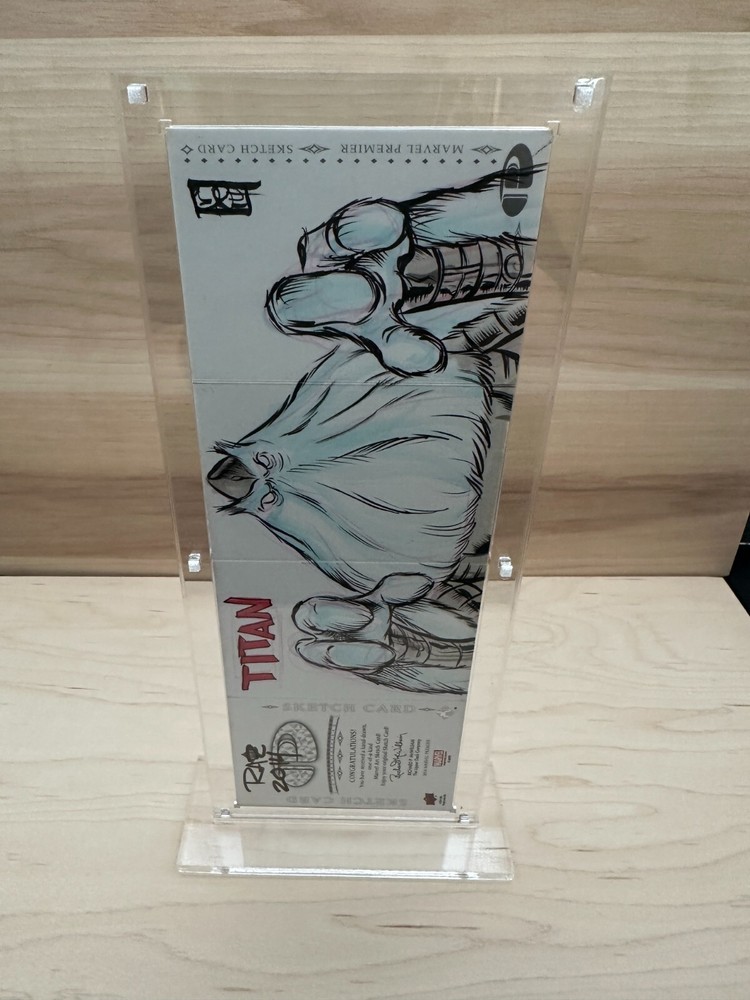 Marvel Magnetic Sketch Booklet Card Holder Display With Stand 4 Panel Clear