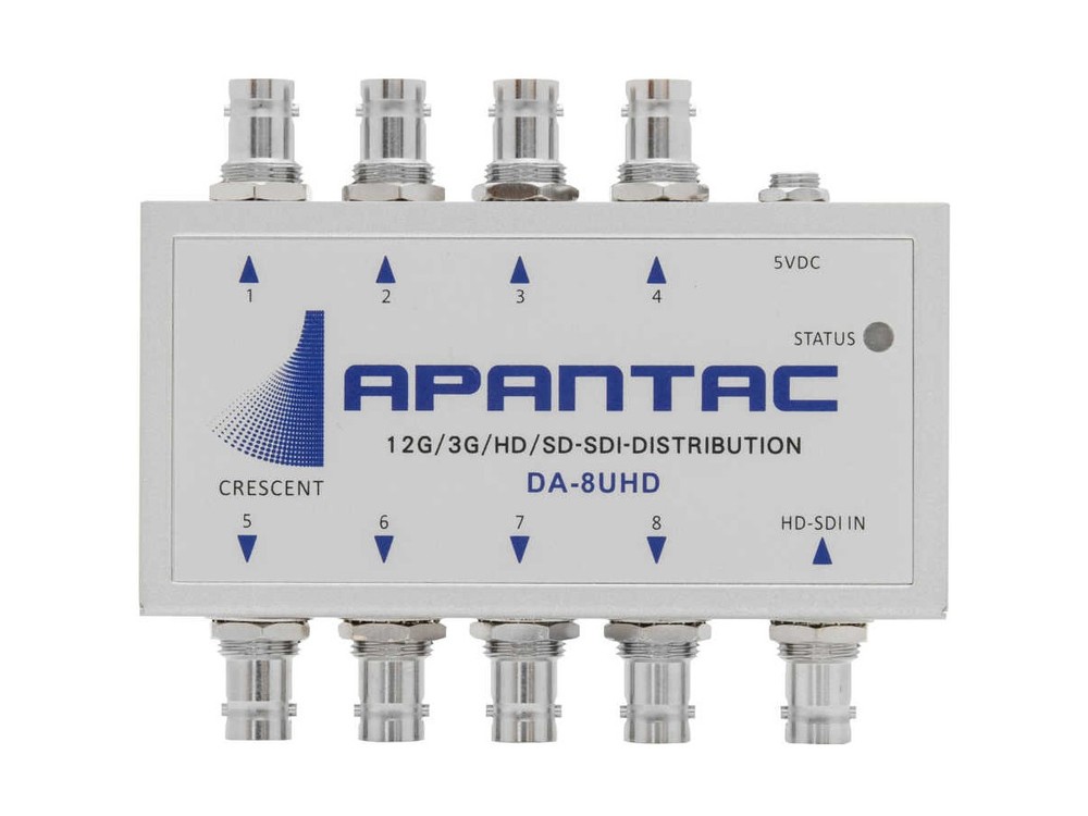DA-8UHD 12-SDI 1x8 Reclocking Distribution Amplifier