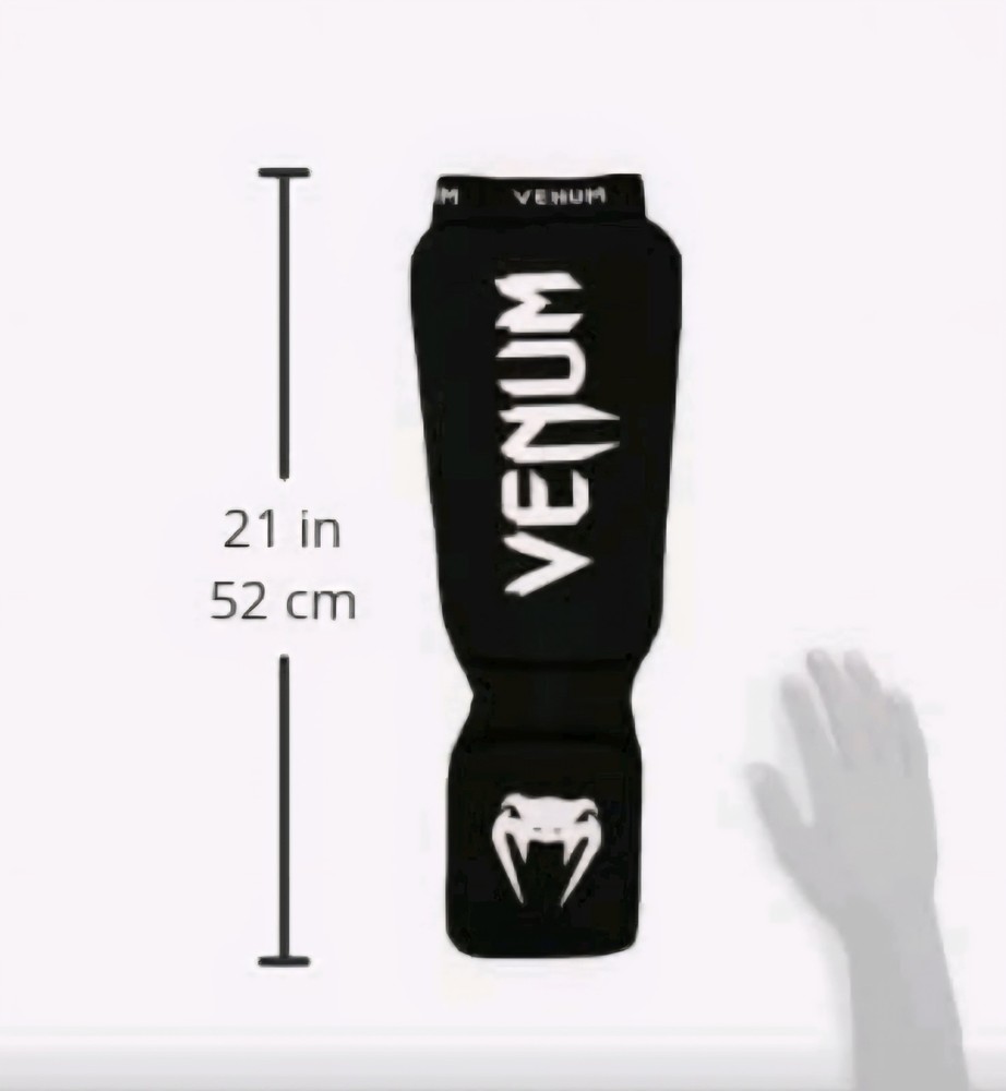 VENUM Slip on MMA Shin Guards Black Medium