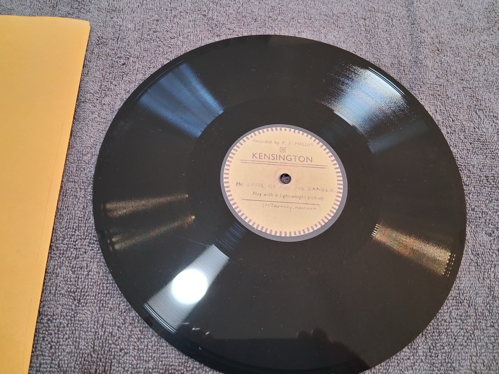 THE QUARRYMEN / (EARLY BEATLES) / ORIGINAL 78 DISC RECORDING / REPLICA